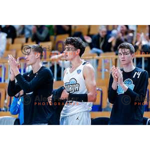 of Ilirija in action during AdmiralBet ABA League 2025/2026 basketball match between Ilirija and Zadar in Tivoli Hall, Ljubljana, Slovenia on October 12, 2025
