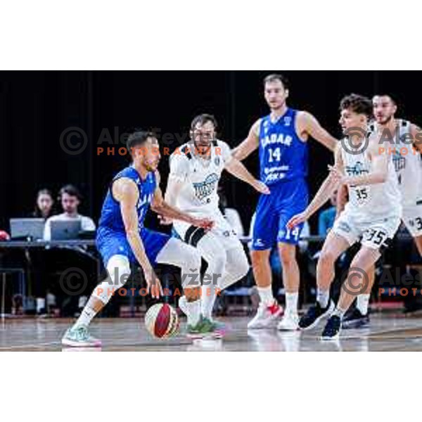 of Ilirija in action during AdmiralBet ABA League 2025/2026 basketball match between Ilirija and Zadar in Tivoli Hall, Ljubljana, Slovenia on October 12, 2025