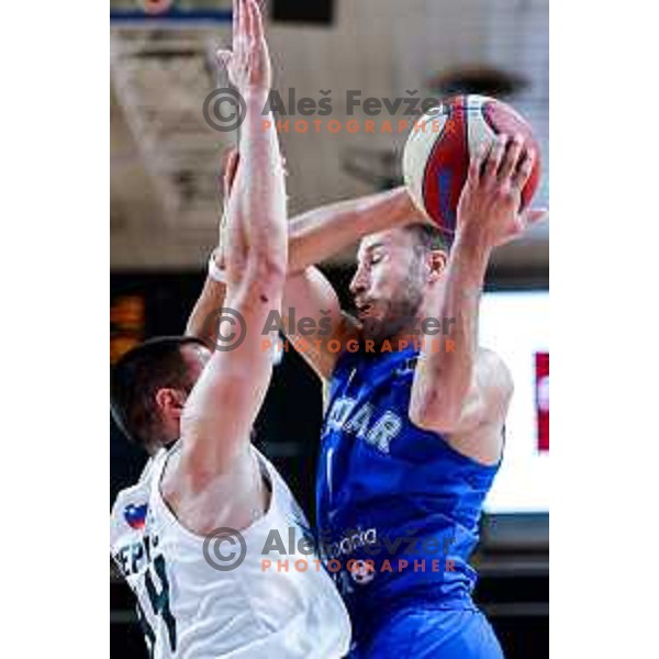 of Ilirija in action during AdmiralBet ABA League 2025/2026 basketball match between Ilirija and Zadar in Tivoli Hall, Ljubljana, Slovenia on October 12, 2025