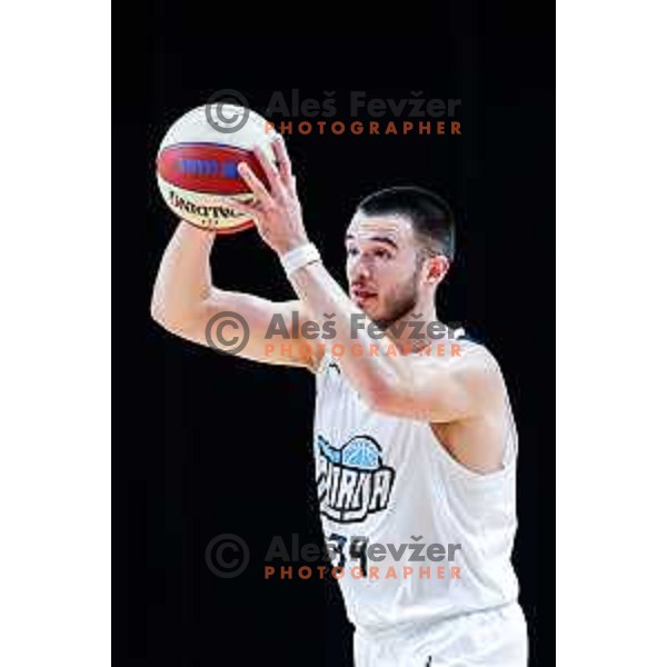 of Ilirija in action during AdmiralBet ABA League 2025/2026 basketball match between Ilirija and Zadar in Tivoli Hall, Ljubljana, Slovenia on October 12, 2025