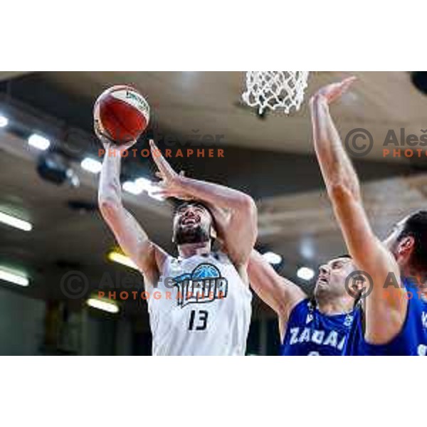 of Ilirija in action during AdmiralBet ABA League 2025/2026 basketball match between Ilirija and Zadar in Tivoli Hall, Ljubljana, Slovenia on October 12, 2025