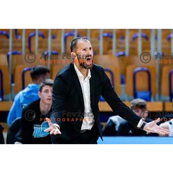 of Ilirija in action during AdmiralBet ABA League 2025/2026 basketball match between Ilirija and Zadar in Tivoli Hall, Ljubljana, Slovenia on October 12, 2025