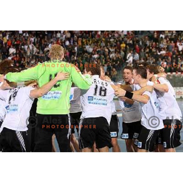 German players celebrate victory in Celje agaisnt Slovenija 2.11.2008 