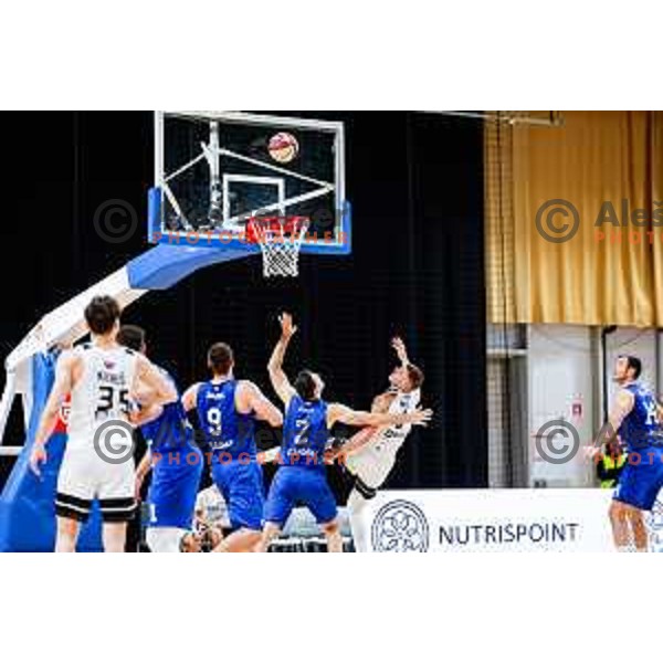 of Ilirija in action during AdmiralBet ABA League 2025/2026 basketball match between Ilirija and Zadar in Tivoli Hall, Ljubljana, Slovenia on October 12, 2025
