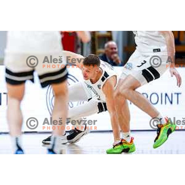 of Ilirija in action during AdmiralBet ABA League 2025/2026 basketball match between Ilirija and Zadar in Tivoli Hall, Ljubljana, Slovenia on October 12, 2025