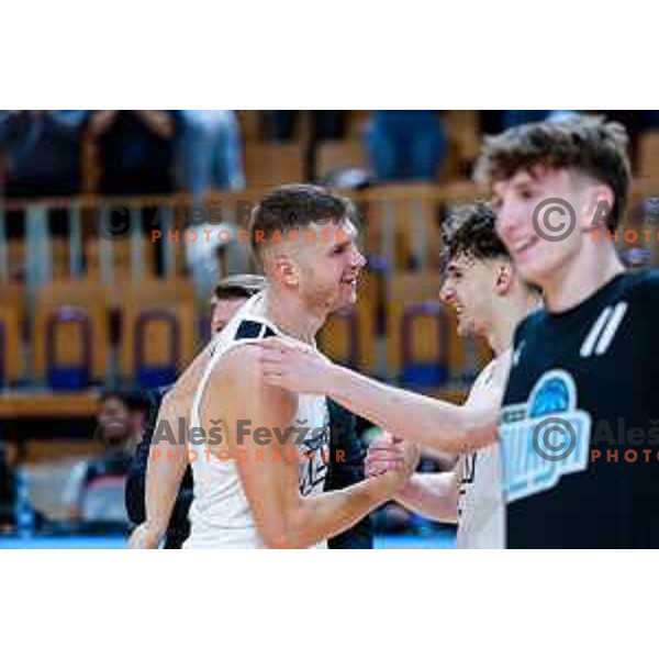 of Ilirija in action during AdmiralBet ABA League 2025/2026 basketball match between Ilirija and Zadar in Tivoli Hall, Ljubljana, Slovenia on October 12, 2025