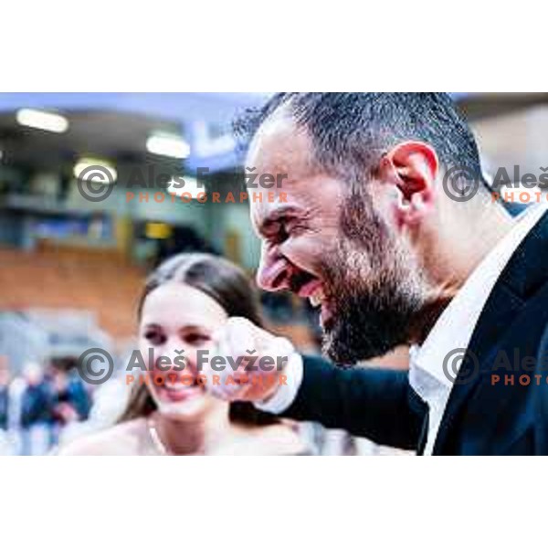 of Ilirija in action during AdmiralBet ABA League 2025/2026 basketball match between Ilirija and Zadar in Tivoli Hall, Ljubljana, Slovenia on October 12, 2025