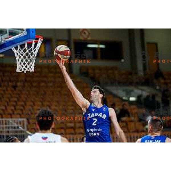 of Ilirija in action during AdmiralBet ABA League 2025/2026 basketball match between Ilirija and Zadar in Tivoli Hall, Ljubljana, Slovenia on October 12, 2025