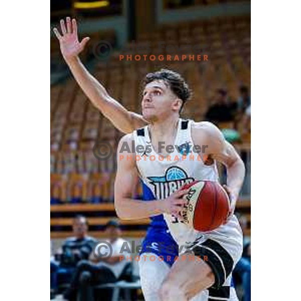 of Ilirija in action during AdmiralBet ABA League 2025/2026 basketball match between Ilirija and Zadar in Tivoli Hall, Ljubljana, Slovenia on October 12, 2025