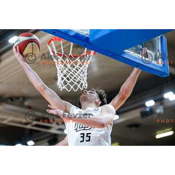 of Ilirija in action during AdmiralBet ABA League 2025/2026 basketball match between Ilirija and Zadar in Tivoli Hall, Ljubljana, Slovenia on October 12, 2025