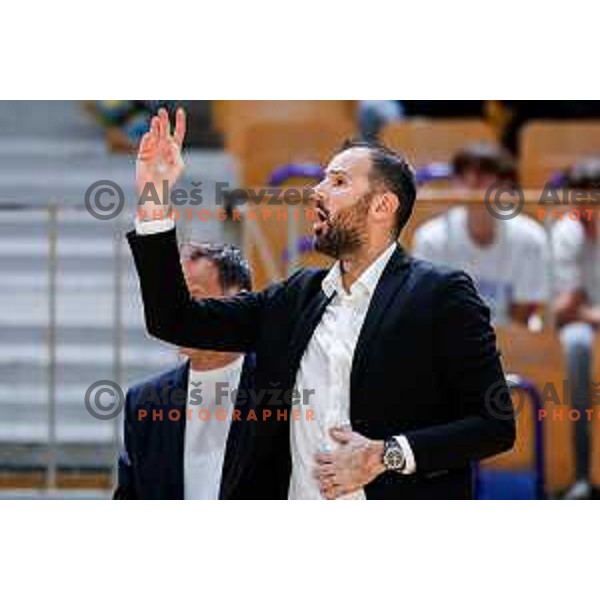 of Ilirija in action during AdmiralBet ABA League 2025/2026 basketball match between Ilirija and Zadar in Tivoli Hall, Ljubljana, Slovenia on October 12, 2025