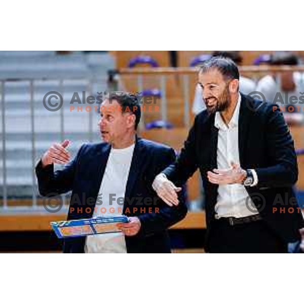 of Ilirija in action during AdmiralBet ABA League 2025/2026 basketball match between Ilirija and Zadar in Tivoli Hall, Ljubljana, Slovenia on October 12, 2025
