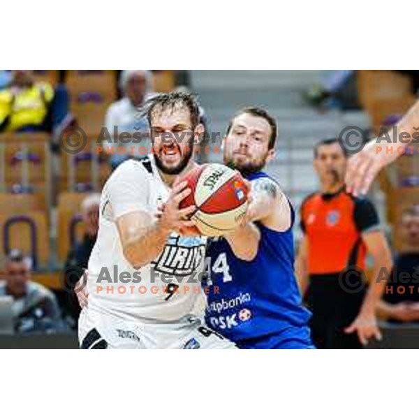 of Ilirija in action during AdmiralBet ABA League 2025/2026 basketball match between Ilirija and Zadar in Tivoli Hall, Ljubljana, Slovenia on October 12, 2025