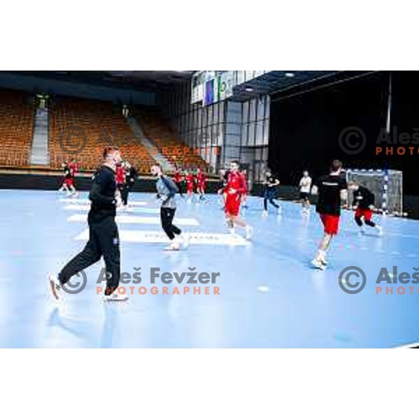 Nebojsa Bojic during RK LL Grosist Slovan practice session in Tivoli Hall, Ljubljana, Slovenia on October 13, 2025
