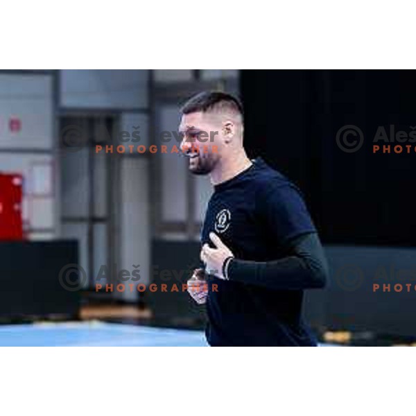 Nebojsa Bojic during RK LL Grosist Slovan practice session in Tivoli Hall, Ljubljana, Slovenia on October 13, 2025