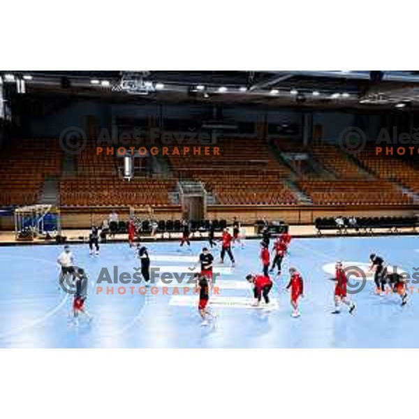 RK LL Grosist Slovan practice session in Tivoli Hall, Ljubljana, Slovenia on October 13, 2025