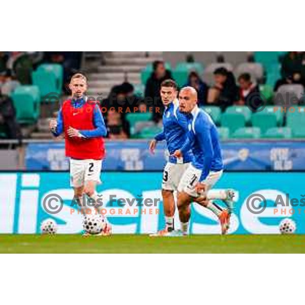 Zan Karnicnik in action during FIFA World Cup 2026 European Qualifiers match between Slovenia and Switzerland in SRC Stozice, Ljubljana, Slovenia on October 13, 2025