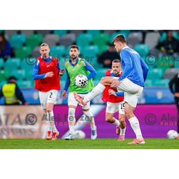 Jaka Bijol during FIFA World Cup 2026 European Qualifiers match between Slovenia and Switzerland in SRC Stozice, Ljubljana, Slovenia on October 13, 2025