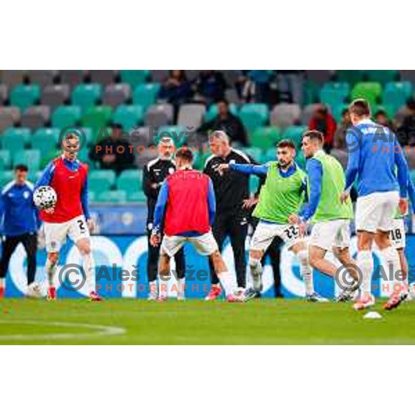 Adam Gnezda Cerin adn Timi Max Elsnik during FIFA World Cup 2026 European Qualifiers match between Slovenia and Switzerland in SRC Stozice, Ljubljana, Slovenia on October 13, 2025