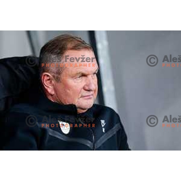 Matjaz Kek, head coach of Slovenia during FIFA World Cup 2026 European Qualifiers match between Slovenia and Switzerland in SRC Stozice, Ljubljana, Slovenia on October 13, 2025