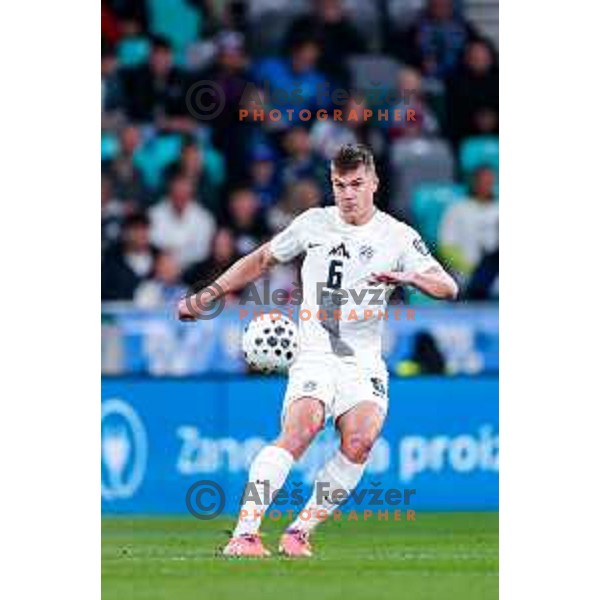 Jaka Bijol during FIFA World Cup 2026 European Qualifiers match between Slovenia and Switzerland in SRC Stozice, Ljubljana, Slovenia on October 13, 2025