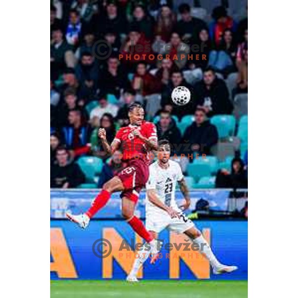 during FIFA World Cup 2026 European Qualifiers match between Slovenia and Switzerland in SRC Stozice, Ljubljana, Slovenia on October 13, 2025