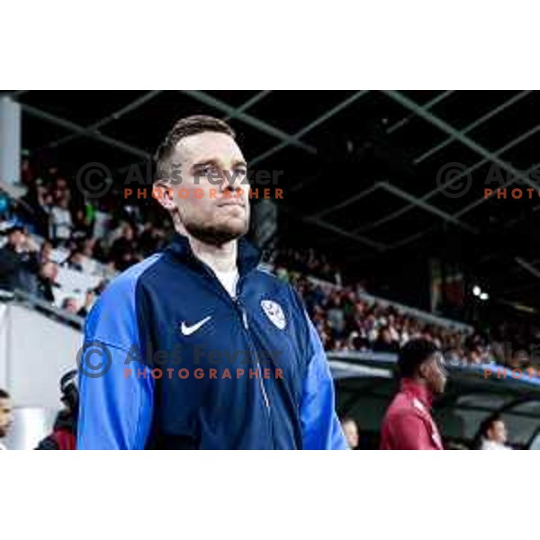 Timi Max Elsnik in action during FIFA World Cup 2026 European Qualifiers match between Slovenia and Switzerland in SRC Stozice, Ljubljana, Slovenia on October 13, 2025
