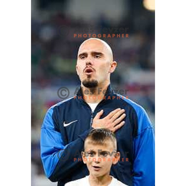 Vanja Drkusic during FIFA World Cup 2026 European Qualifiers match between Slovenia and Switzerland in SRC Stozice, Ljubljana, Slovenia on October 13, 2025