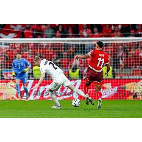 Zan Karnicnik in action during FIFA World Cup 2026 European Qualifiers match between Slovenia and Switzerland in SRC Stozice, Ljubljana, Slovenia on October 13, 2025