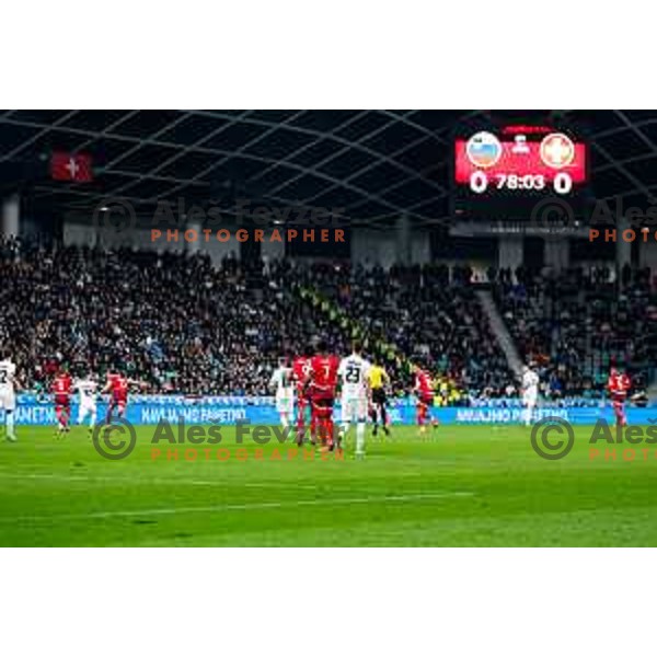 during FIFA World Cup 2026 European Qualifiers match between Slovenia and Switzerland in SRC Stozice, Ljubljana, Slovenia on October 13, 2025