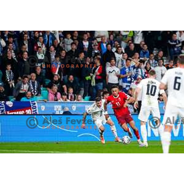 during FIFA World Cup 2026 European Qualifiers match between Slovenia and Switzerland in SRC Stozice, Ljubljana, Slovenia on October 13, 2025