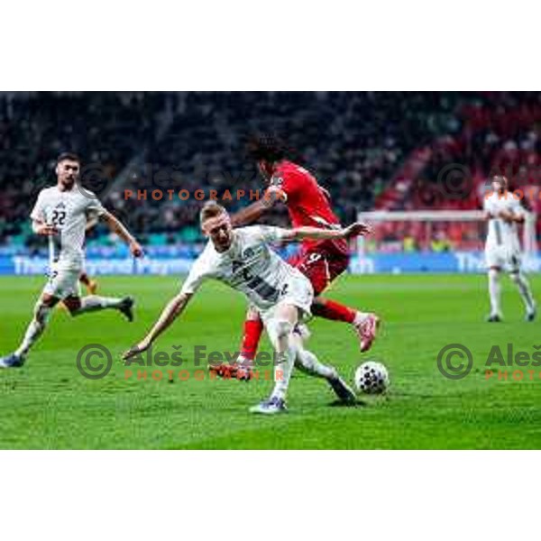 Zan Karnicnik in action during FIFA World Cup 2026 European Qualifiers match between Slovenia and Switzerland in SRC Stozice, Ljubljana, Slovenia on October 13, 2025