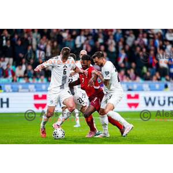 Jaka Bijol during FIFA World Cup 2026 European Qualifiers match between Slovenia and Switzerland in SRC Stozice, Ljubljana, Slovenia on October 13, 2025