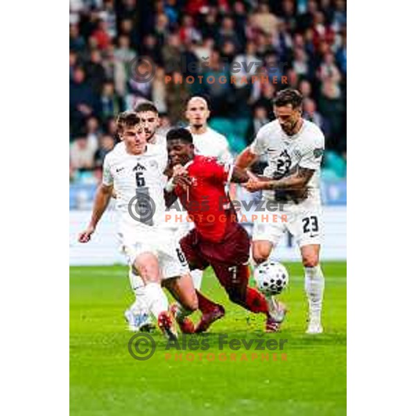 Jaka Bijol during FIFA World Cup 2026 European Qualifiers match between Slovenia and Switzerland in SRC Stozice, Ljubljana, Slovenia on October 13, 2025