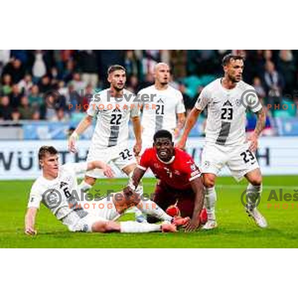 Jaka Bijol during FIFA World Cup 2026 European Qualifiers match between Slovenia and Switzerland in SRC Stozice, Ljubljana, Slovenia on October 13, 2025