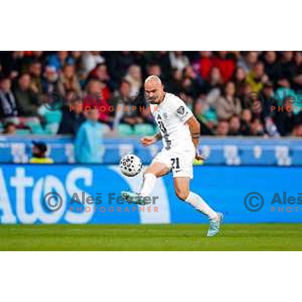 Vanja Drkusic during FIFA World Cup 2026 European Qualifiers match between Slovenia and Switzerland in SRC Stozice, Ljubljana, Slovenia on October 13, 2025