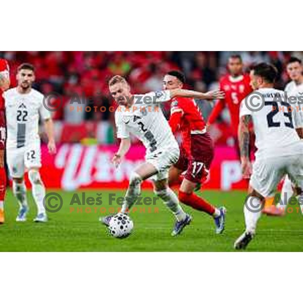 Zan Karnicnik in action during FIFA World Cup 2026 European Qualifiers match between Slovenia and Switzerland in SRC Stozice, Ljubljana, Slovenia on October 13, 2025