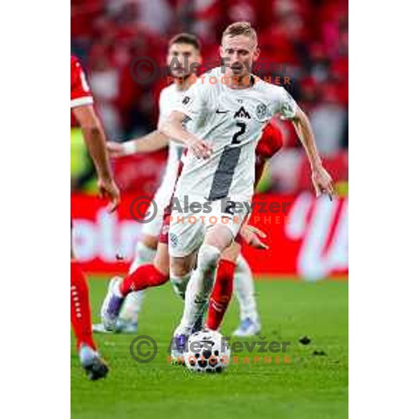 Zan Karnicnik in action during FIFA World Cup 2026 European Qualifiers match between Slovenia and Switzerland in SRC Stozice, Ljubljana, Slovenia on October 13, 2025