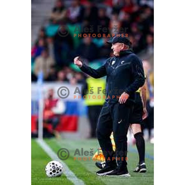 Matjaz Kek, head coach of Slovenia during FIFA World Cup 2026 European Qualifiers match between Slovenia and Switzerland in SRC Stozice, Ljubljana, Slovenia on October 13, 2025