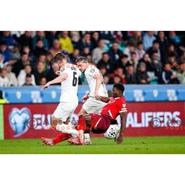 Jaka Bijol during FIFA World Cup 2026 European Qualifiers match between Slovenia and Switzerland in SRC Stozice, Ljubljana, Slovenia on October 13, 2025