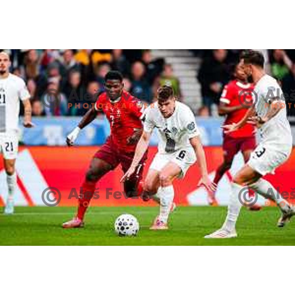 Jaka Bijol during FIFA World Cup 2026 European Qualifiers match between Slovenia and Switzerland in SRC Stozice, Ljubljana, Slovenia on October 13, 2025