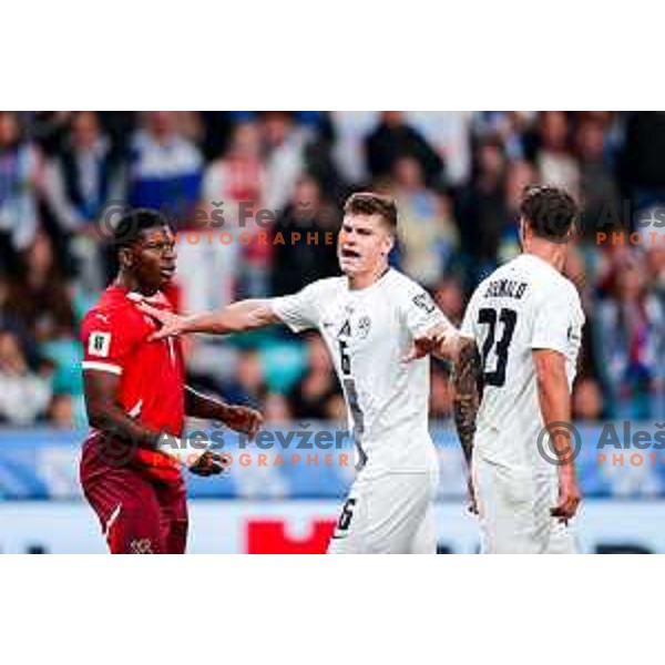 Jaka Bijol during FIFA World Cup 2026 European Qualifiers match between Slovenia and Switzerland in SRC Stozice, Ljubljana, Slovenia on October 13, 2025