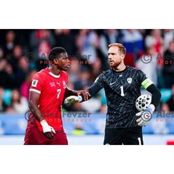 Jan Oblak during FIFA World Cup 2026 European Qualifiers match between Slovenia and Switzerland in SRC Stozice, Ljubljana, Slovenia on October 13, 2025