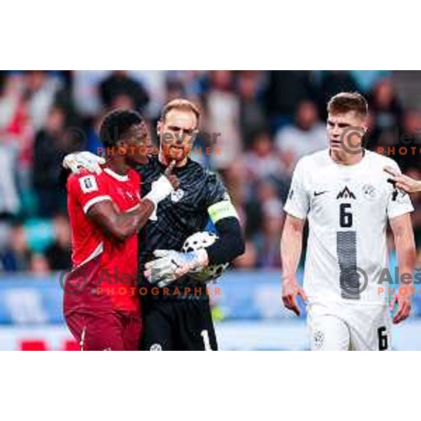 Jan Oblak during FIFA World Cup 2026 European Qualifiers match between Slovenia and Switzerland in SRC Stozice, Ljubljana, Slovenia on October 13, 2025