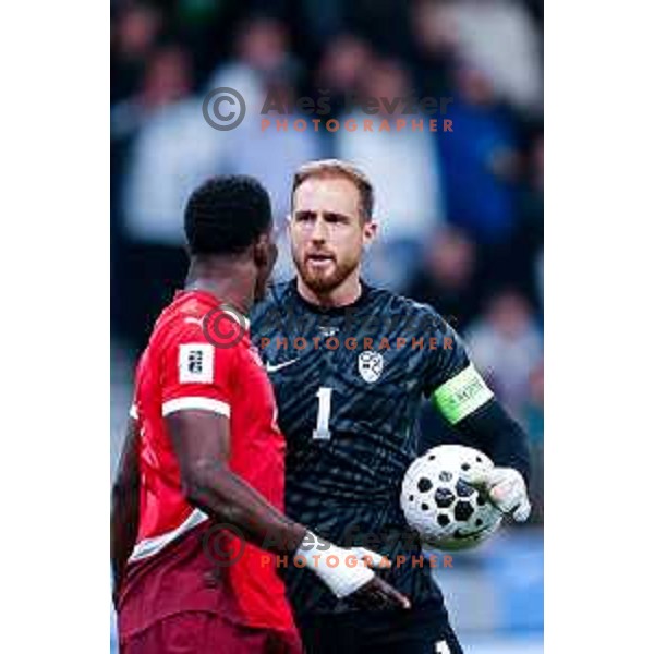 Jan Oblak during FIFA World Cup 2026 European Qualifiers match between Slovenia and Switzerland in SRC Stozice, Ljubljana, Slovenia on October 13, 2025