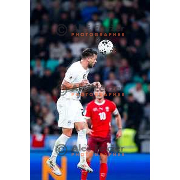 David Brekalo during FIFA World Cup 2026 European Qualifiers match between Slovenia and Switzerland in SRC Stozice, Ljubljana, Slovenia on October 13, 2025