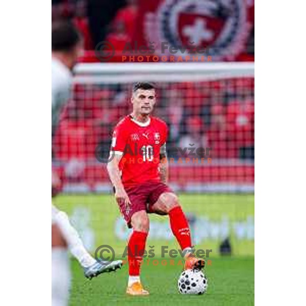 Granit Xhaka (SUI) during FIFA World Cup 2026 European Qualifiers match between Slovenia and Switzerland in SRC Stozice, Ljubljana, Slovenia on October 13, 2025