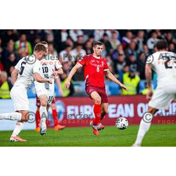 Granit Xhaka (SUI) during FIFA World Cup 2026 European Qualifiers match between Slovenia and Switzerland in SRC Stozice, Ljubljana, Slovenia on October 13, 2025