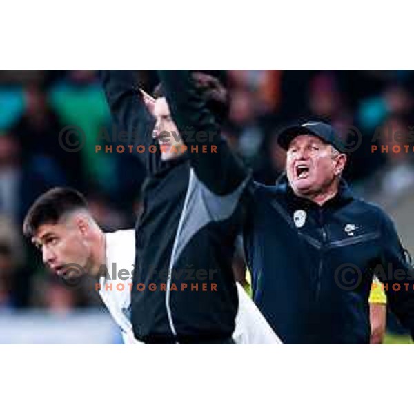Matjaz Kek, head coach of Slovenia during FIFA World Cup 2026 European Qualifiers match between Slovenia and Switzerland in SRC Stozice, Ljubljana, Slovenia on October 13, 2025