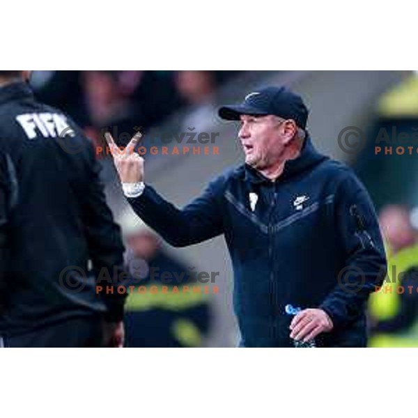 Matjaz Kek, head coach of Slovenia during FIFA World Cup 2026 European Qualifiers match between Slovenia and Switzerland in SRC Stozice, Ljubljana, Slovenia on October 13, 2025